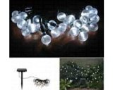 Smart Solar 3732WR30 Solar Light String, 30 White LEDs with Crystal Ball Covers