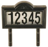 Moonrays 93100 Double-Sided Solar-Powered Lighted Address Sign